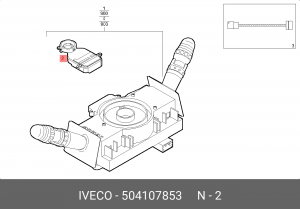Датчик угла поворота 504107853 IVECO