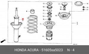 Амортизатор 51605SA5023 HONDA