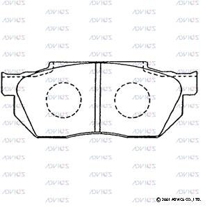 Колодки тормозные дисковые SN403 ADVICS
