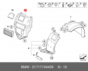 Подкрылок 51 71 7 194 459 BMW