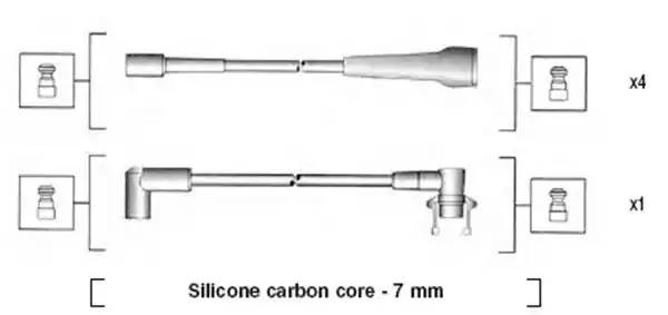 Ккомплект проводов зажигания 941145420739 MAGNETI MARELLI