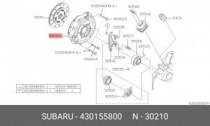 Нажимной диск сцепления 430155800 SUBARU