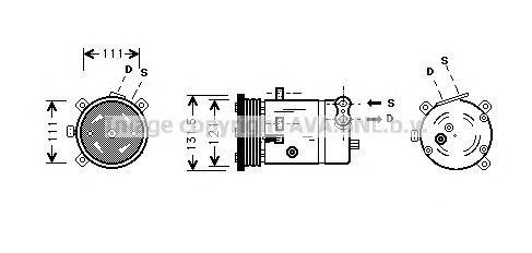 Компрессор, кондиционер DWK038 AVA