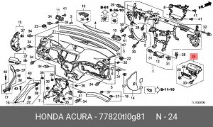 Подушка безопасности 77820TL0G81 HONDA