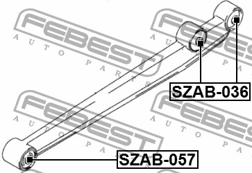 Сайлентблок - втулка амортизатора подвески SZAB-036 FEBEST