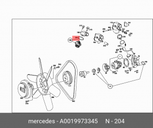 Кольцо уплотнительное A 001 997 33 45 MERCEDES BENZ
