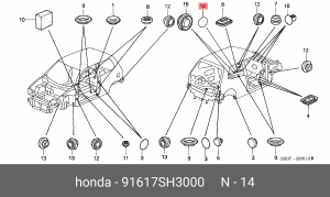 Деталь 91617SH3000 HONDA