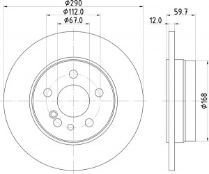 Тормозной диск MDC803 MINTEX