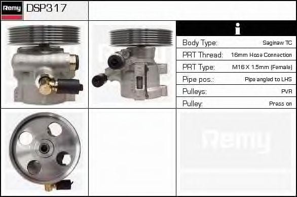 Гидравлический насос, рулевое управление DSP317 DELCO REMY