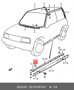 Болт 03141-05163 SUZUKI