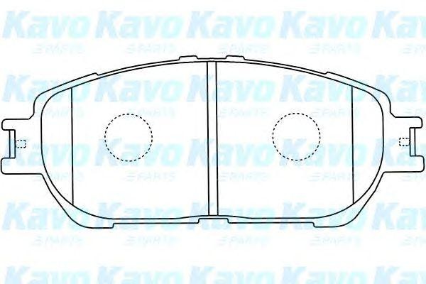 Комплект тормозных колодок, диско BP-9108 KAVO PARTS