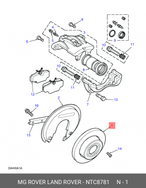 Тормозной диск NTC8781 MG ROVER LAND ROVER