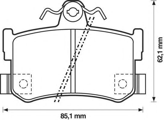Комплект тормозных колодок, диско 571938B BENDIX JURID