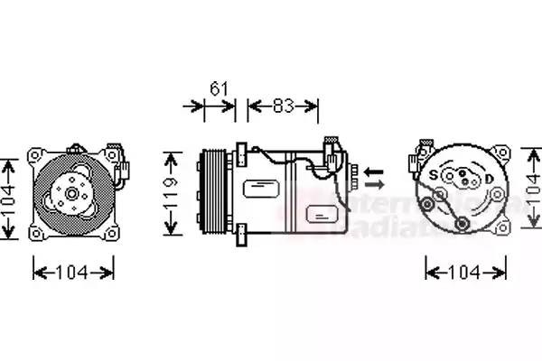 Компрессор, кондиционер 5900K059 VAN WEZEL