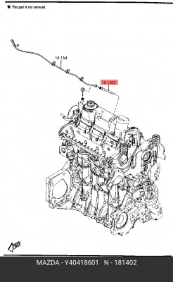 Свеча накаливания Y40418601 MAZDA