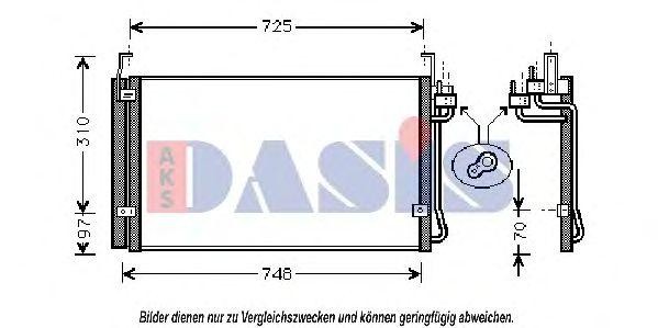 Конденсатор, кондиционер 562140N AKS DASIS