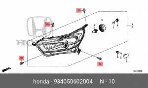 Болт крепления 934050602004 HONDA