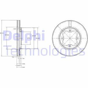 Тормозной диск BG2798 DELPHI