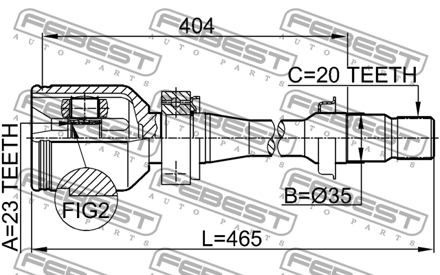 ШРУС 0111-ST220RH FEBEST