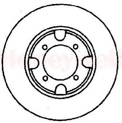 Тормозной диск 561343B BENDIX JURID