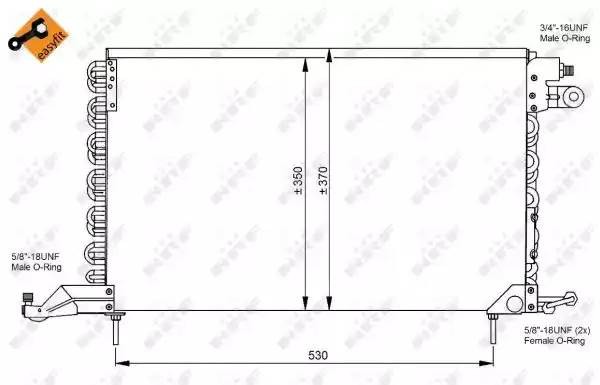 Конденсатор, кондиционер 35027 NRF