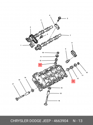 Уплотнительное кольцо, стержень кла 466 3904 CHRYSLER