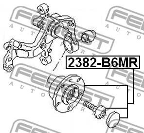 Ступица колеса 2382-B6MR FEBEST