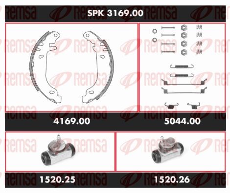 Комплект тормозных колодок SPK316900 REMSA