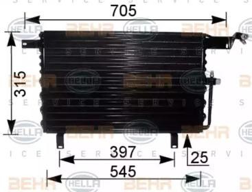 Конденсатор, кондиционер 8FC 351 035-571 HELLA