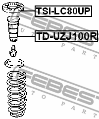 Проставка пружины подвески TSI-LC80UP FEBEST