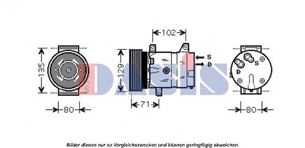 Компрессор, кондиционер 850755N AKS DASIS