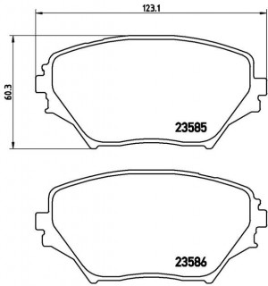 Комплект тормозных колодок, диско P83055 BREMBO