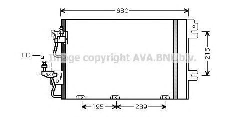 Радиатор кондиционера OL5366 AVA