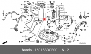 Регулятор давления подачи топлива 16015SDCE00 HONDA