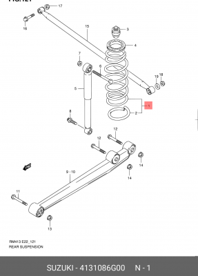 Пружина ходовой части 41310-86G00 SUZUKI