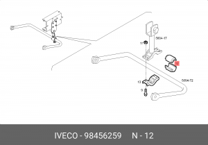 Подвеска, стабилизатор 98456259 IVECO
