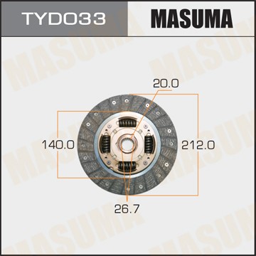 Диск сцепления TYD033 MASUMA