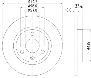 Тормозной диск MDC762 MINTEX