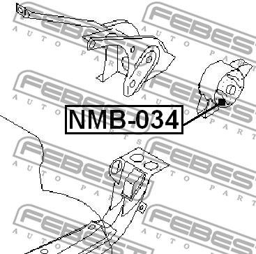 Подушка двигателя NMB-034 FEBEST