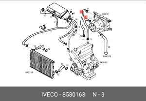 Шланг радиатора 8580168 IVECO
