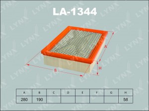 Фильтр воздушный LA-1344 LYNXAUTO