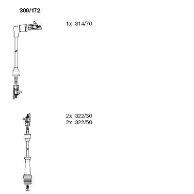 Ккомплект проводов зажигания 300172 BREMI