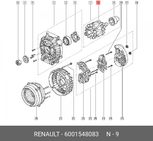 Ротор, генератор 6001548083 RENAULT