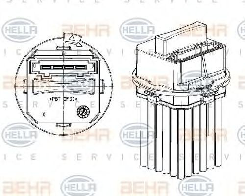 Блок управления, отопление / вентиляция 5DS 351 320-011 HELLA