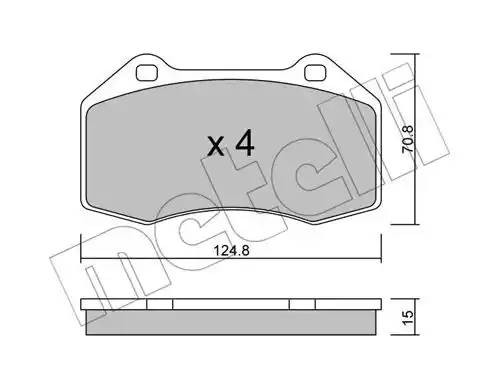 Комплект тормозных колодок, диско 22-0651-0 METELLI