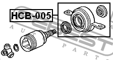 Опора карданного вала HCB-005 FEBEST