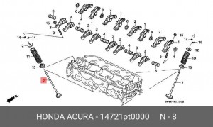 Выпускной клапан 14721PT0000 HONDA