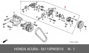 Гидравлический насос, рулевое управление 56110PM3010 HONDA