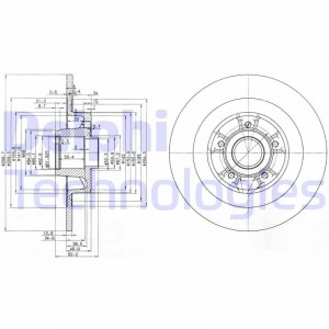 Тормозной диск BG3686 DELPHI