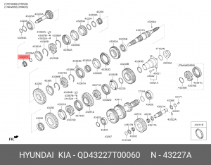 Подшипник первичного вала КПП QD43227T00060 MOBIS